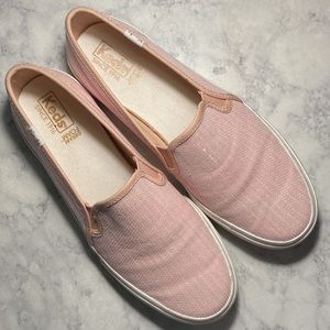 Keds Peach Sequin Double Decker Slip-Ons